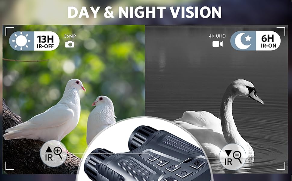Night Vision Binoculars Goggles, 4K for Hunting/Camping