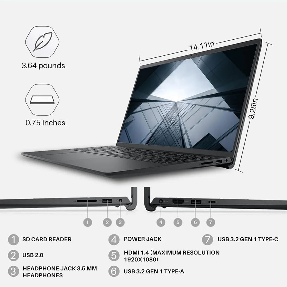 Dell Inspiron 15.6" Touchscreen Laptop for Business, Intel 13th Gen