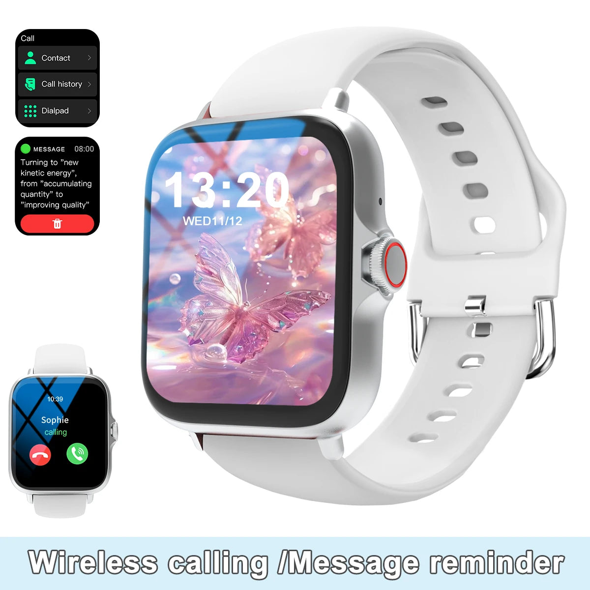 Smart watch, suitable for men and women, custom wallpaper