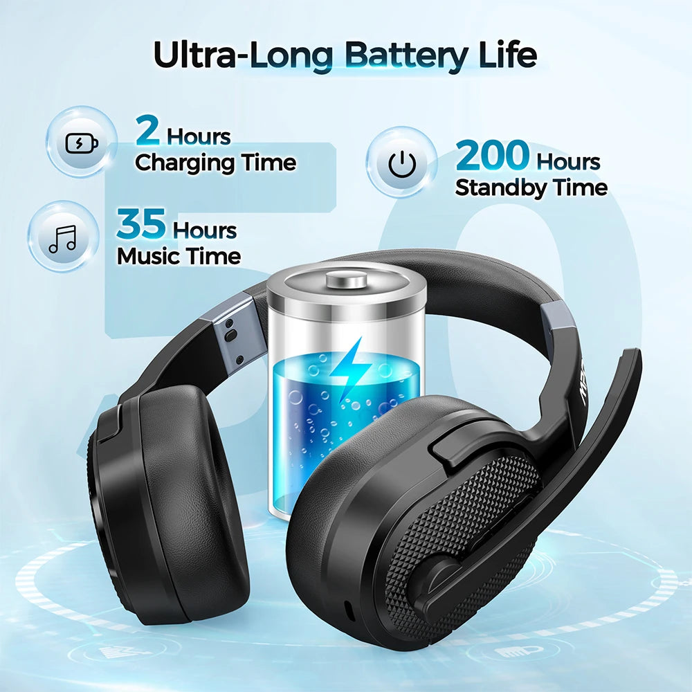 2 in 1 Wireless Headphones Bluetooth Headset