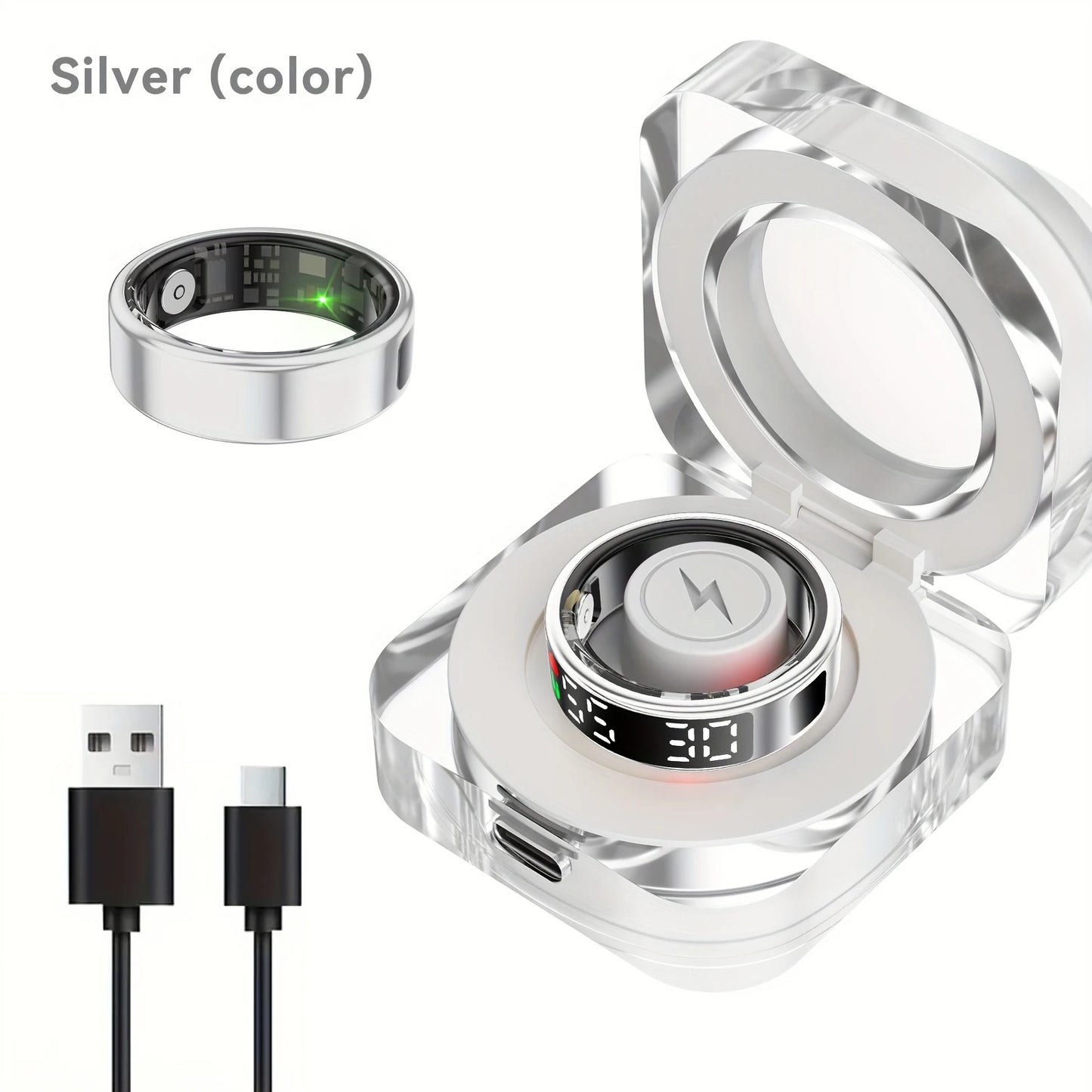 Smart ring, unisex ,multiple sports modes with charging box
