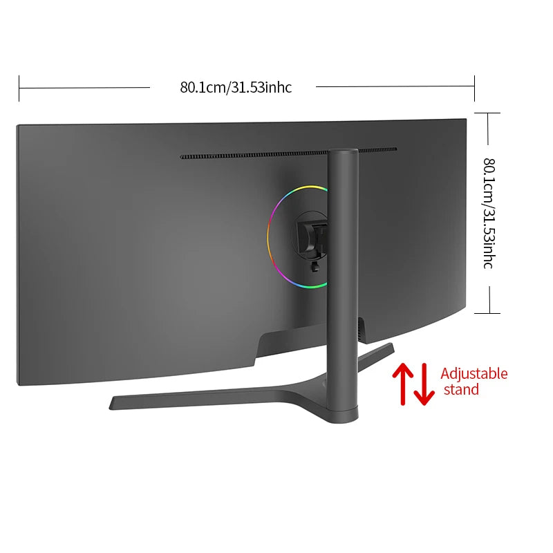 Monitor 34'' Screen Curved 1500R Gaming Bezel-less Slim