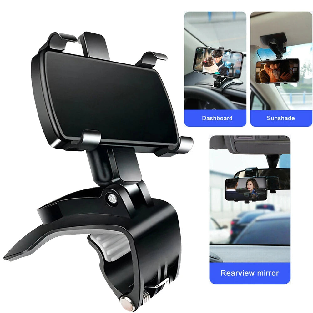 360 Degree Rotating Adjustable Spring Clip Cell Phone Holder
