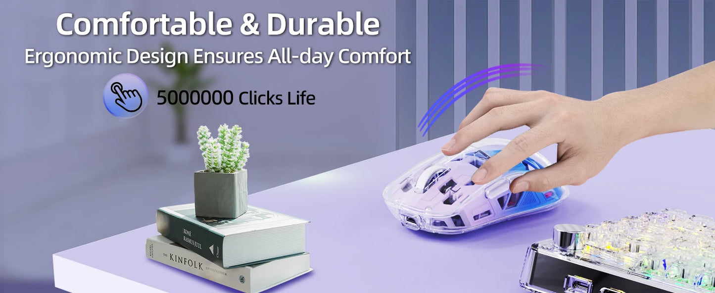 A2 Transparent Wireless Gaming Mouse,