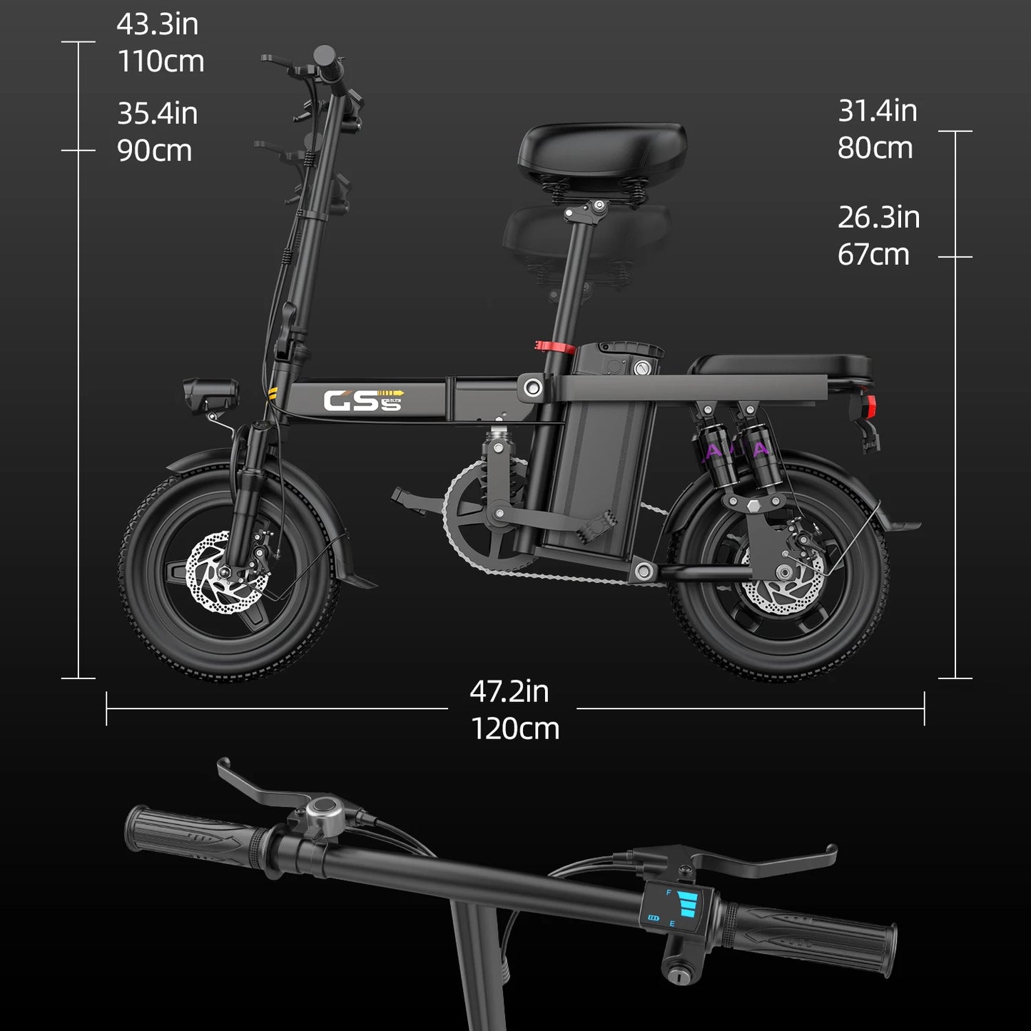 Electric Bike for Adults Teen-Folding Electric Bicycle 750W