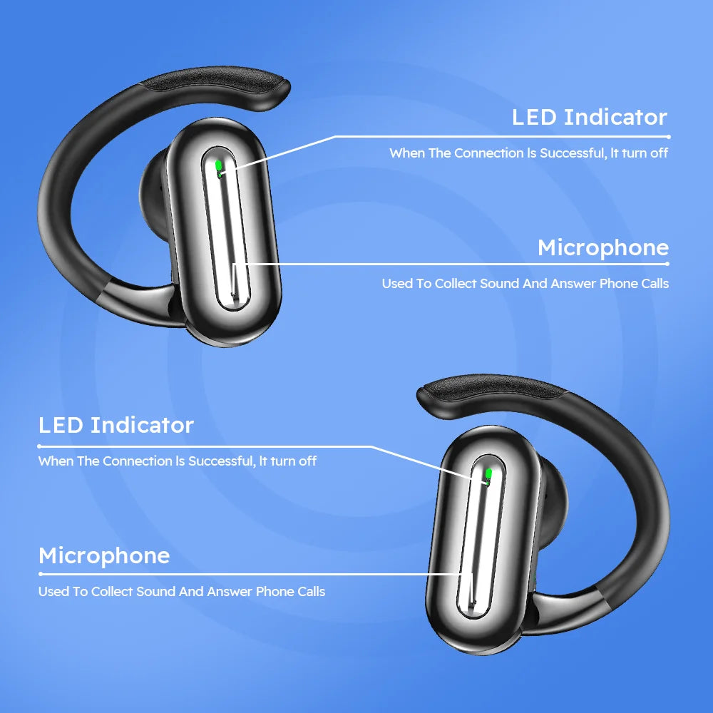 Bluetooth Earphone 20 Hours Play Time Swimming Waterproof Earbuds