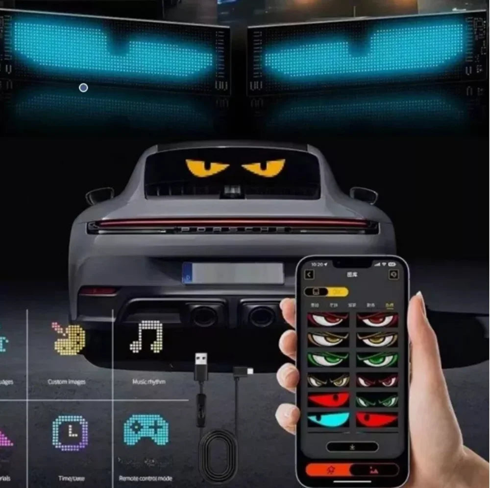 2PCS Car Led Signs Lights Devil Eyes Light for Truck Taxi