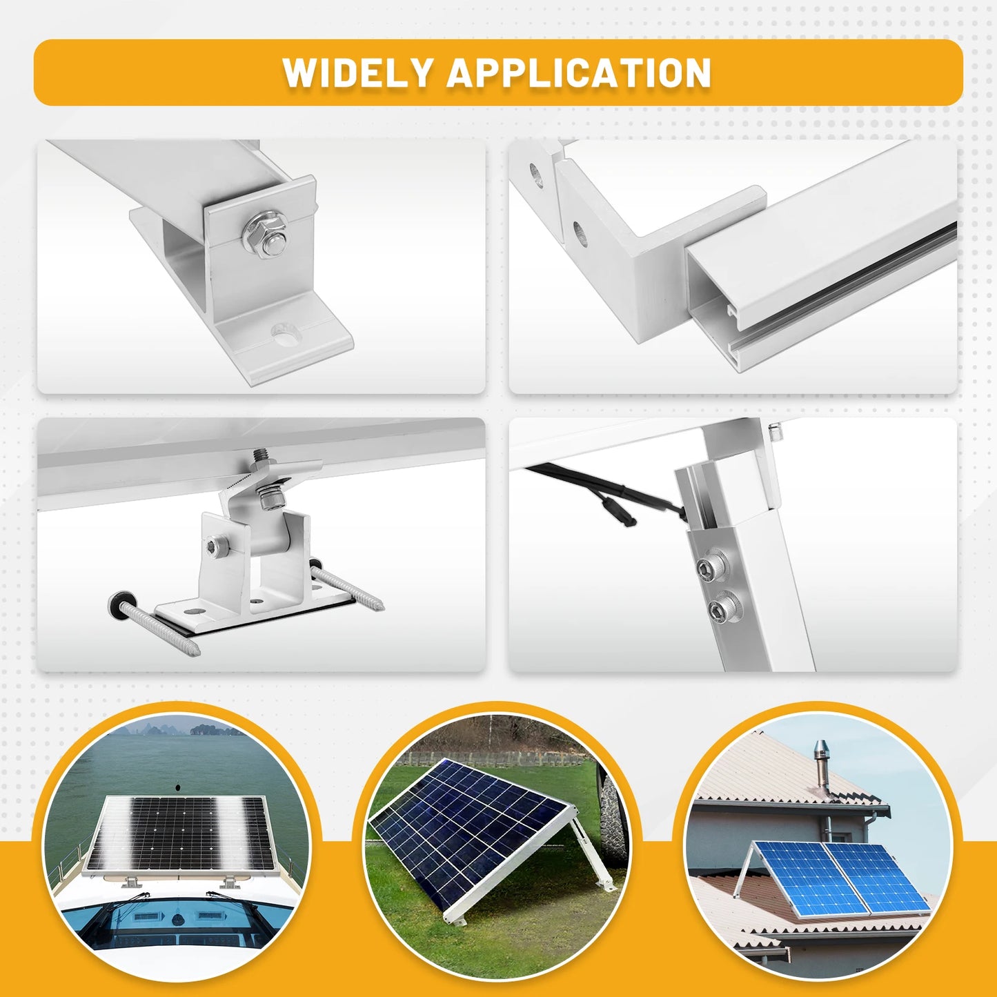 CP-SETUNO Adjustable Solar Panel 26in Tilt Mount Brackets