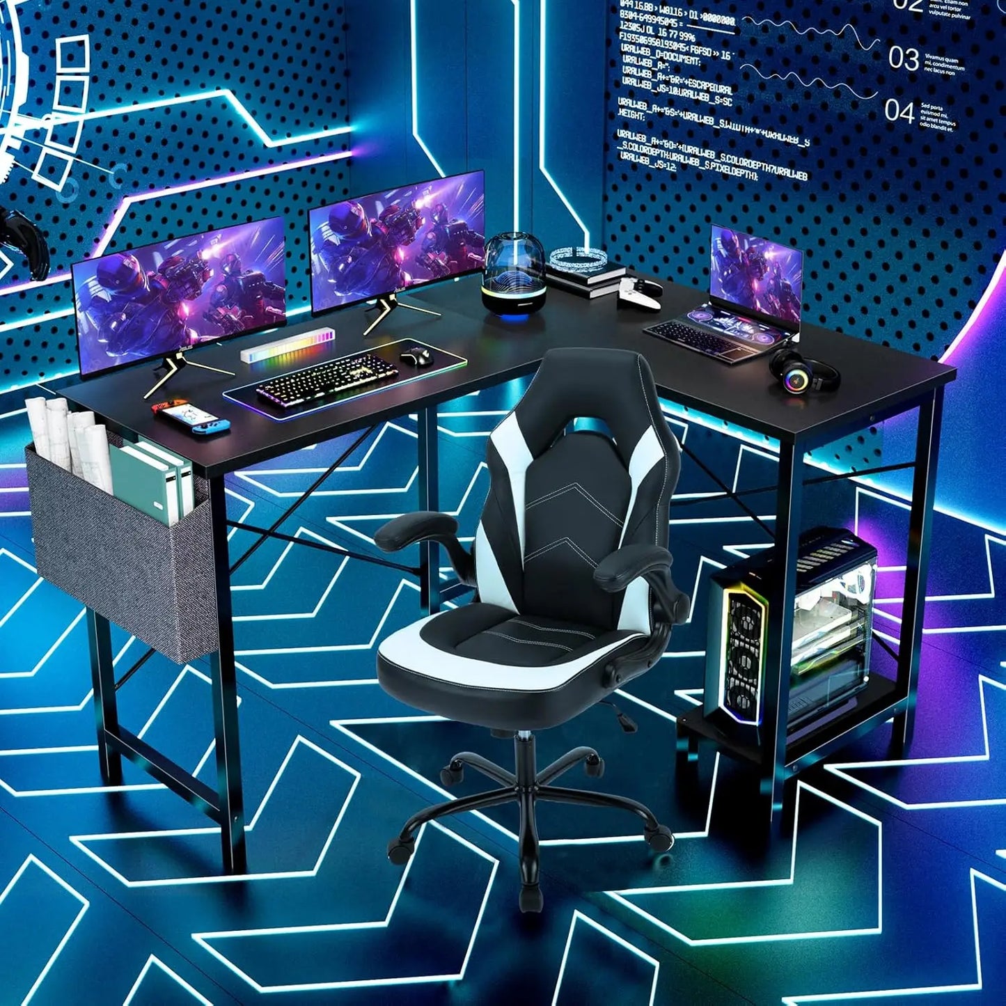 L Shaped Desk. 50-Inch Corner Gaming Desk