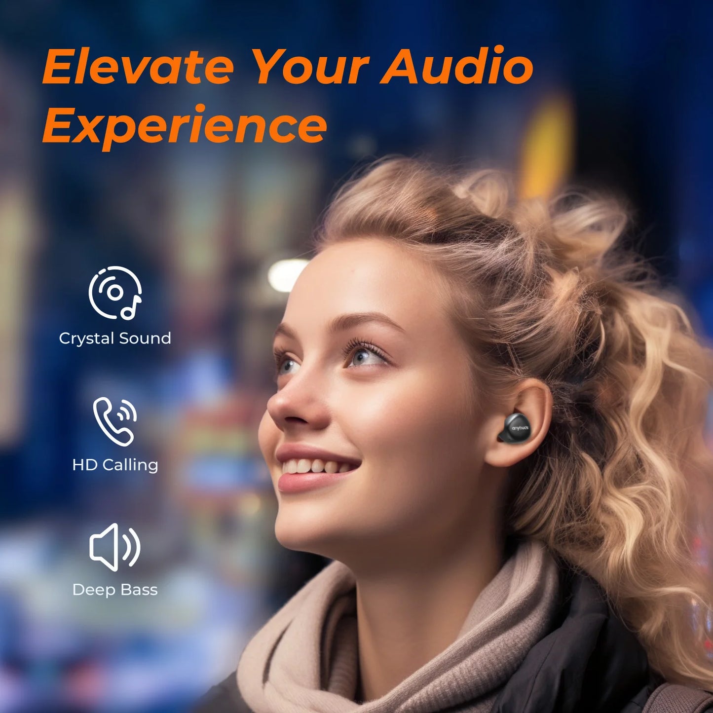 Wireless Bluetooth Headphones, Touch Control