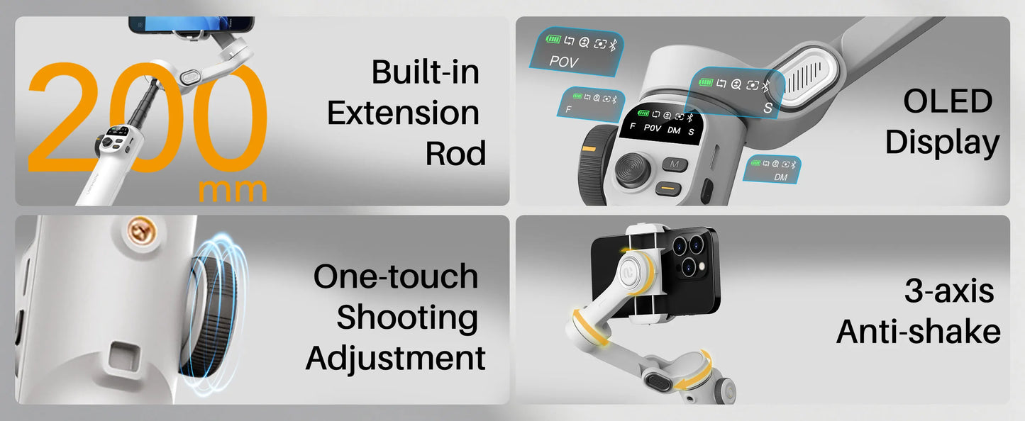 AOCHUAN Smart X2 Smartphone 3 Axis Gimbal Stabilizer