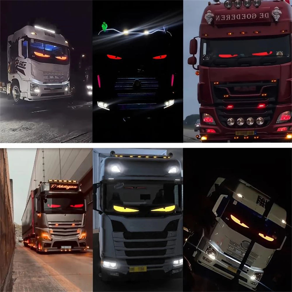 2PCS Devil Eyes Light For Car and truck Window Flexible LED Display