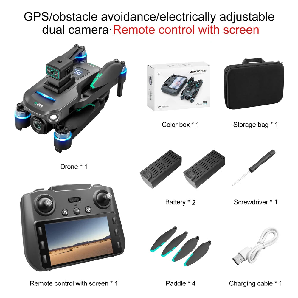 2025 Long-Endurance (2Batteries 45min) GPS Drone, Brushless Motor