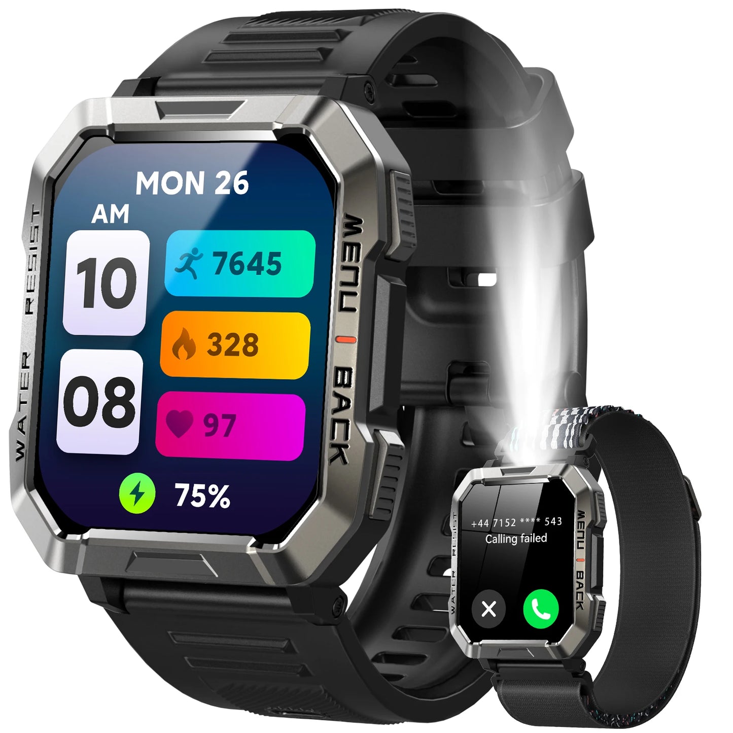 Blackview New Smart Watch 2.01'' HD Display Outdoor Men's Watch