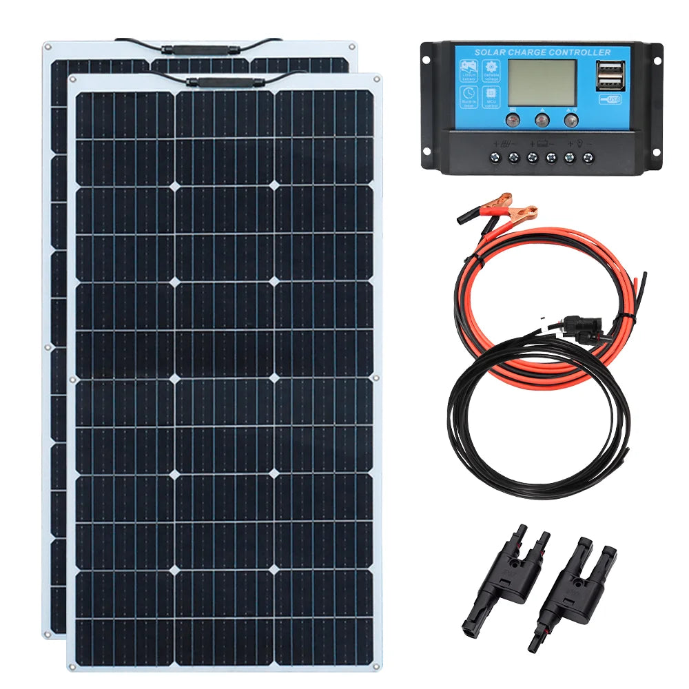 500W 400w 300W 200w 12v portable Solar Panel Flexible 18V 100W 1000W Solar kit