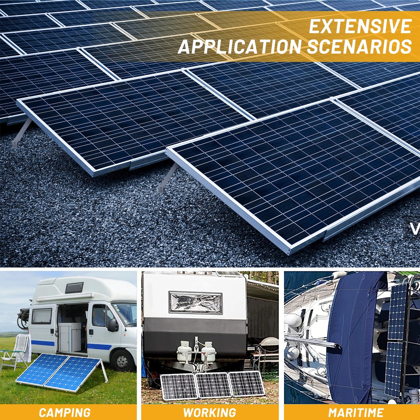 CP-SETUNO Adjustable Solar Panel 26in Tilt Mount Brackets