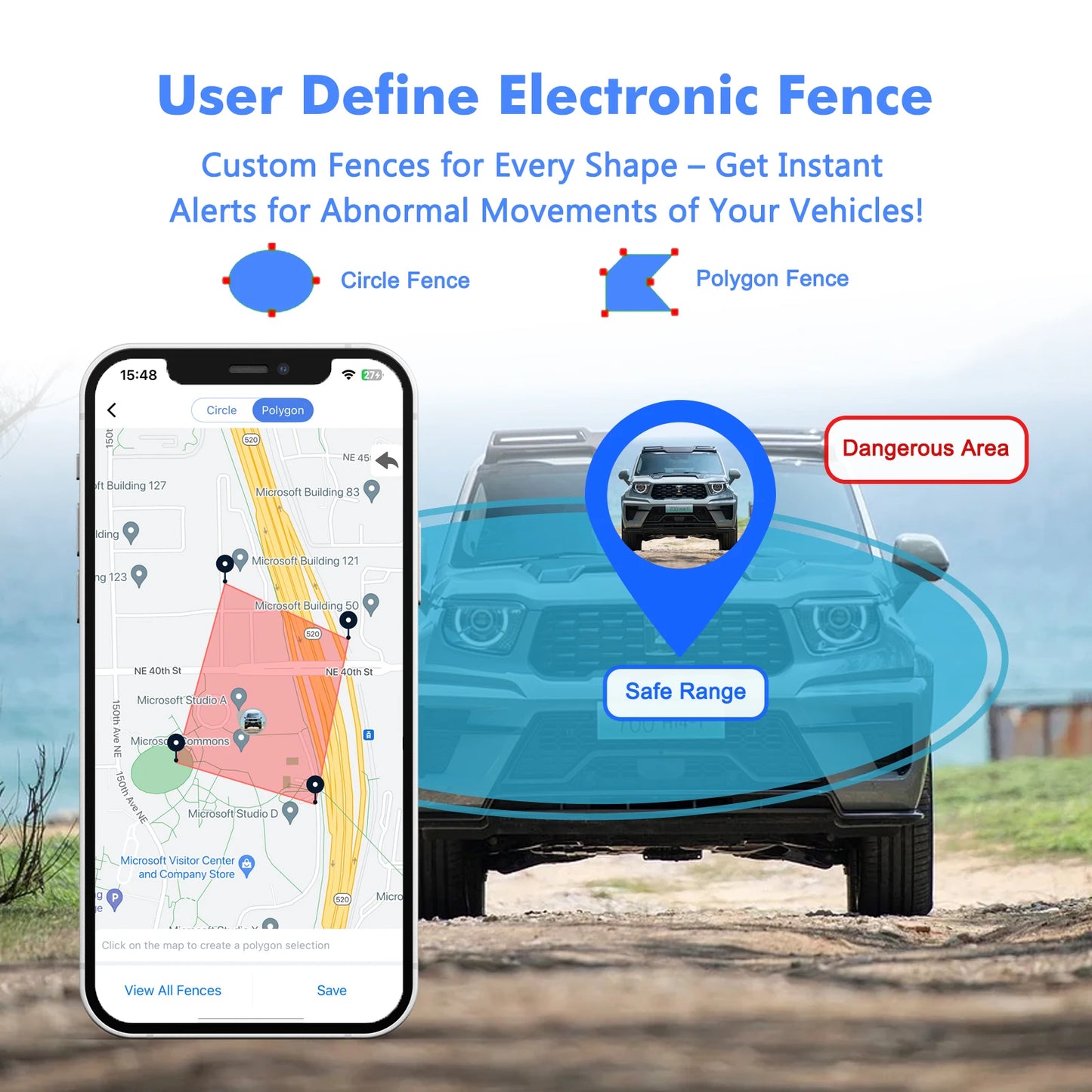 GPS Locator 4G, Real-time Location, Subscription Required