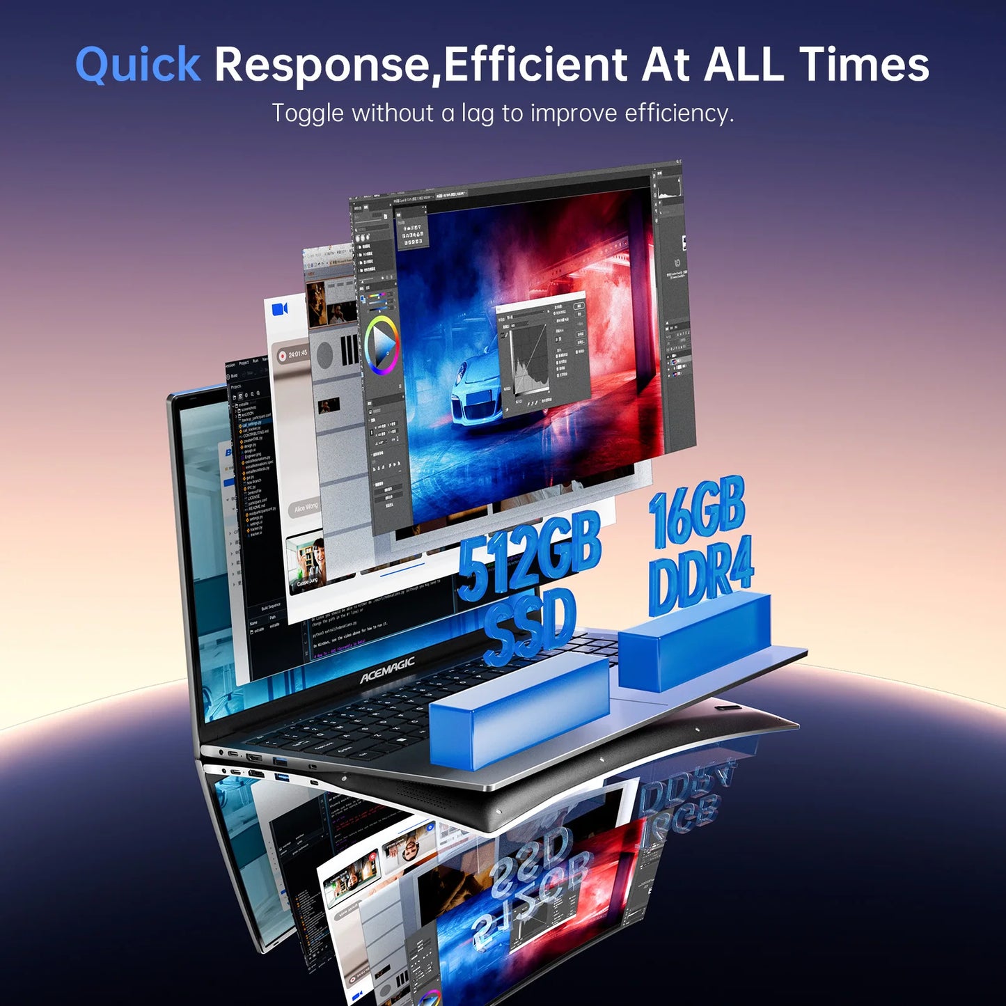 17.3inch Laptop with High Performance Quad Core