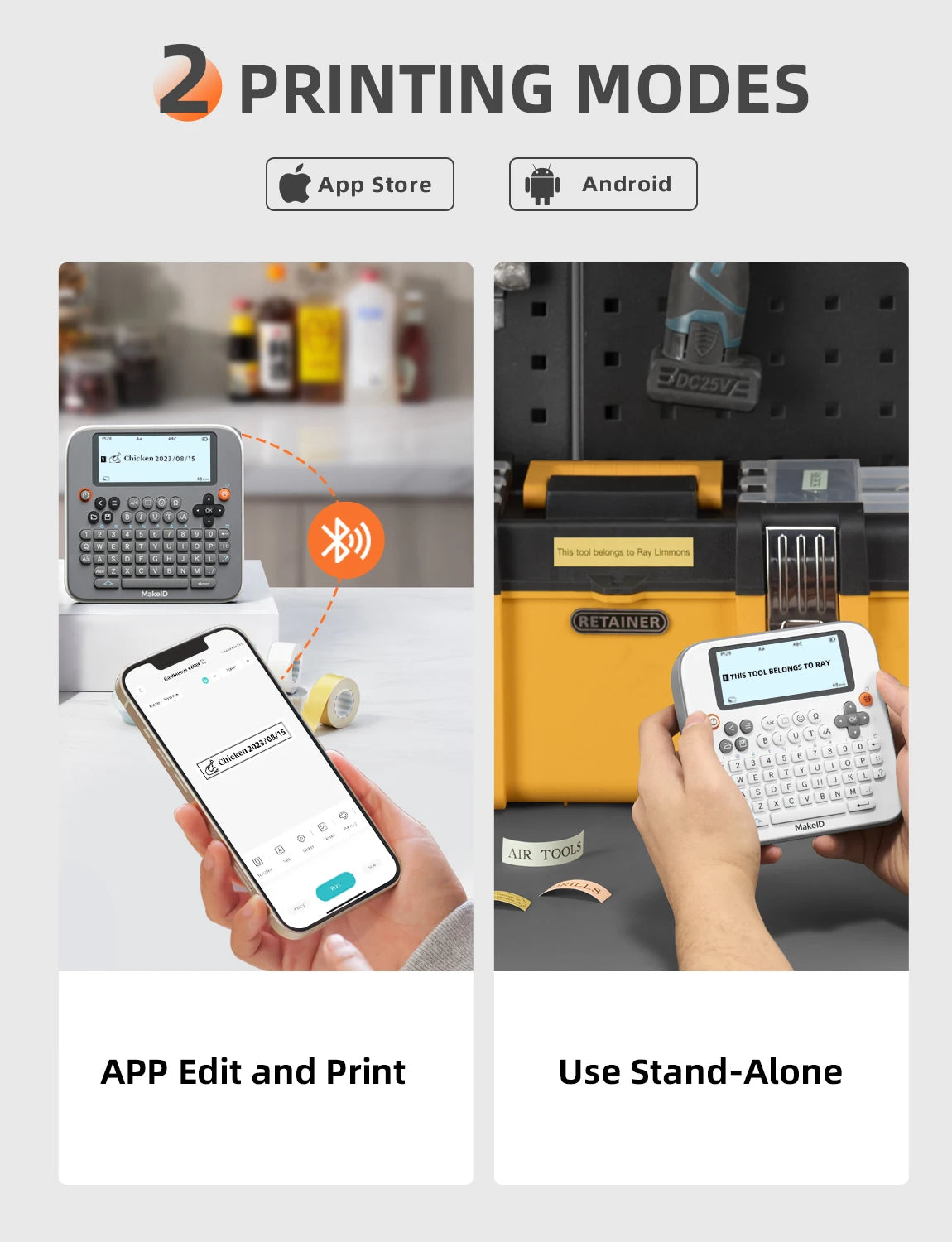 Portable Label Maker - Bluetooth Compatible Thermal Printer