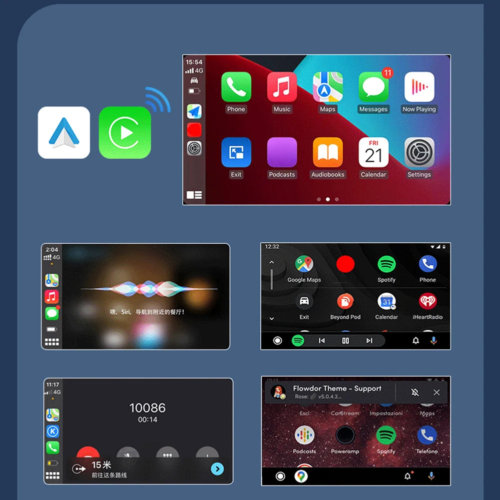 Wireless Carplay Android Auto Adapter Plug&Play