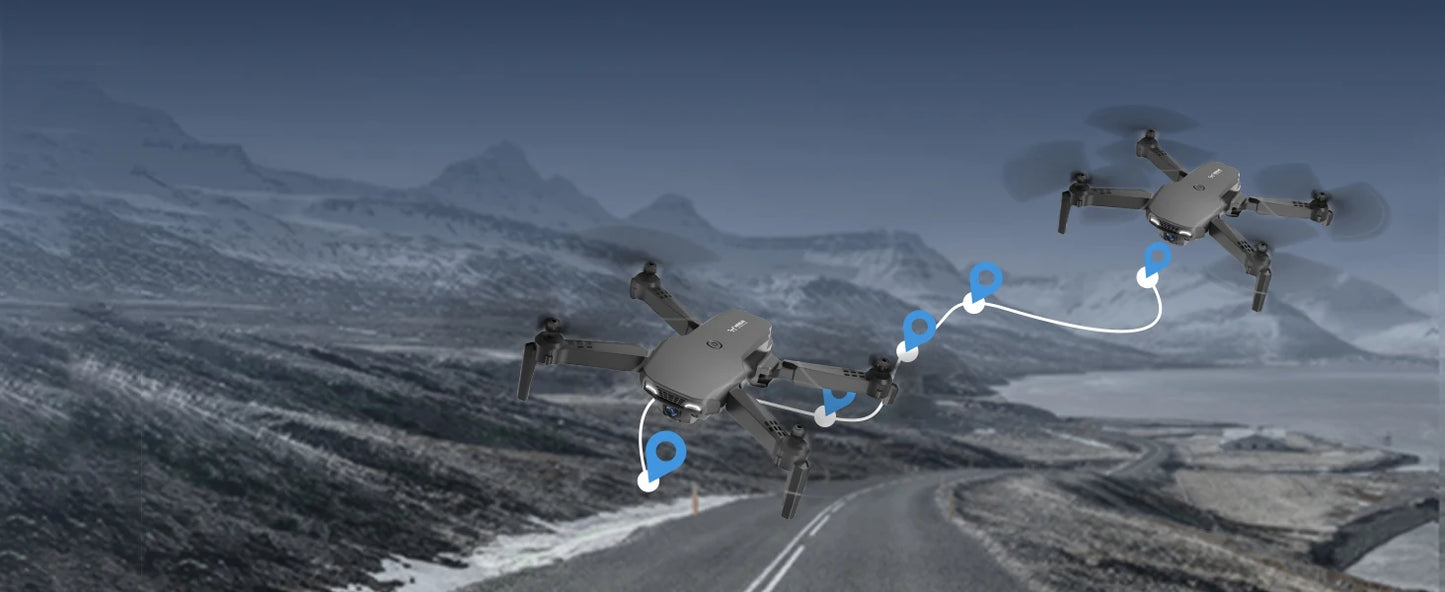 2 Batteries : 3 Camera Remote Control Drone 360° Obstacle Avoidance 2.4