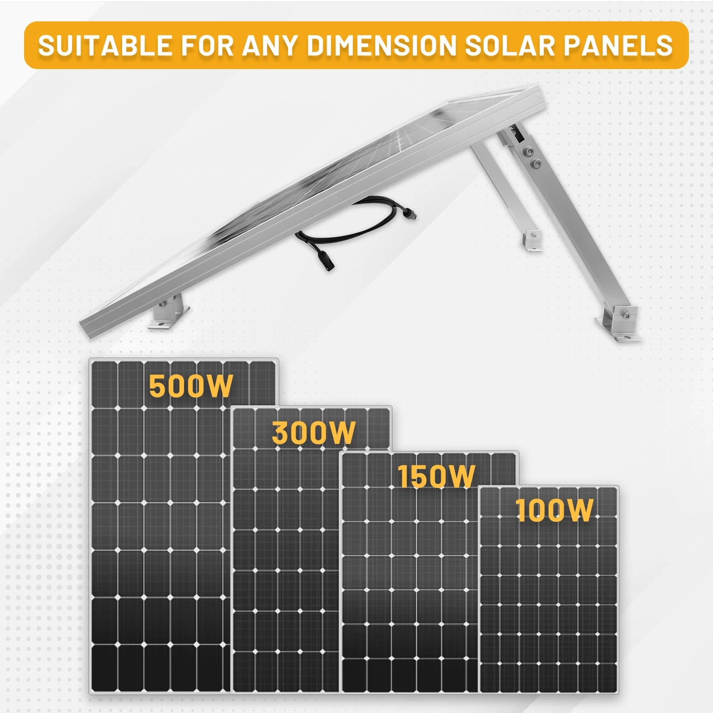 CP-SETUNO Adjustable Solar Panel 26in Tilt Mount Brackets