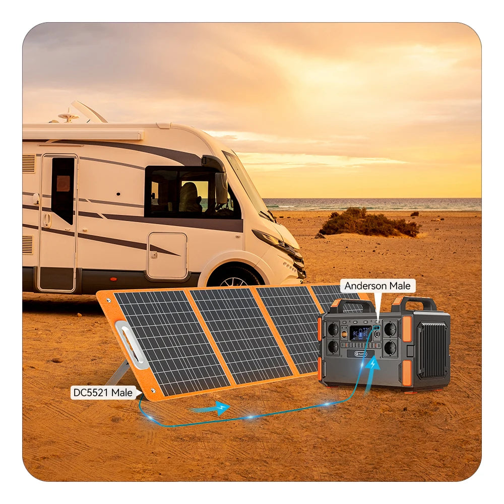 Solar Panel 60W Solar Charger Foldable USB 18V DC Solar Cell
