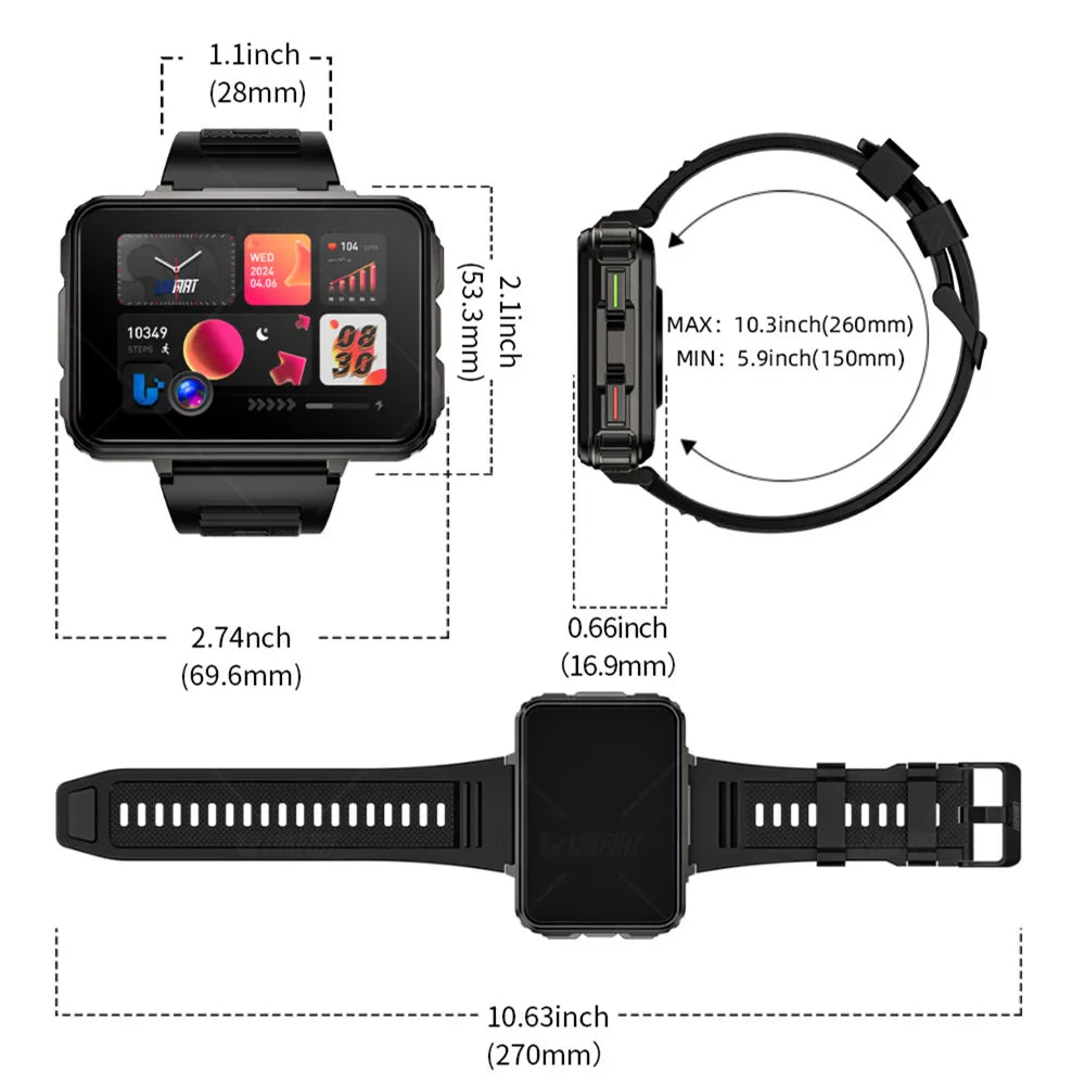 LOKMAT APPLLP 5 MAX Android Smartwatches Dual Camera with Flashlight