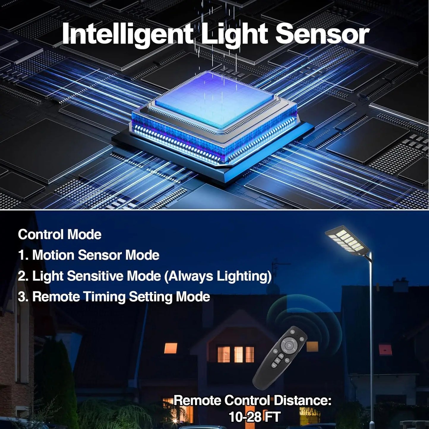 5000W Solar Street Light Outdoor, Flood Light w Motion Sensor