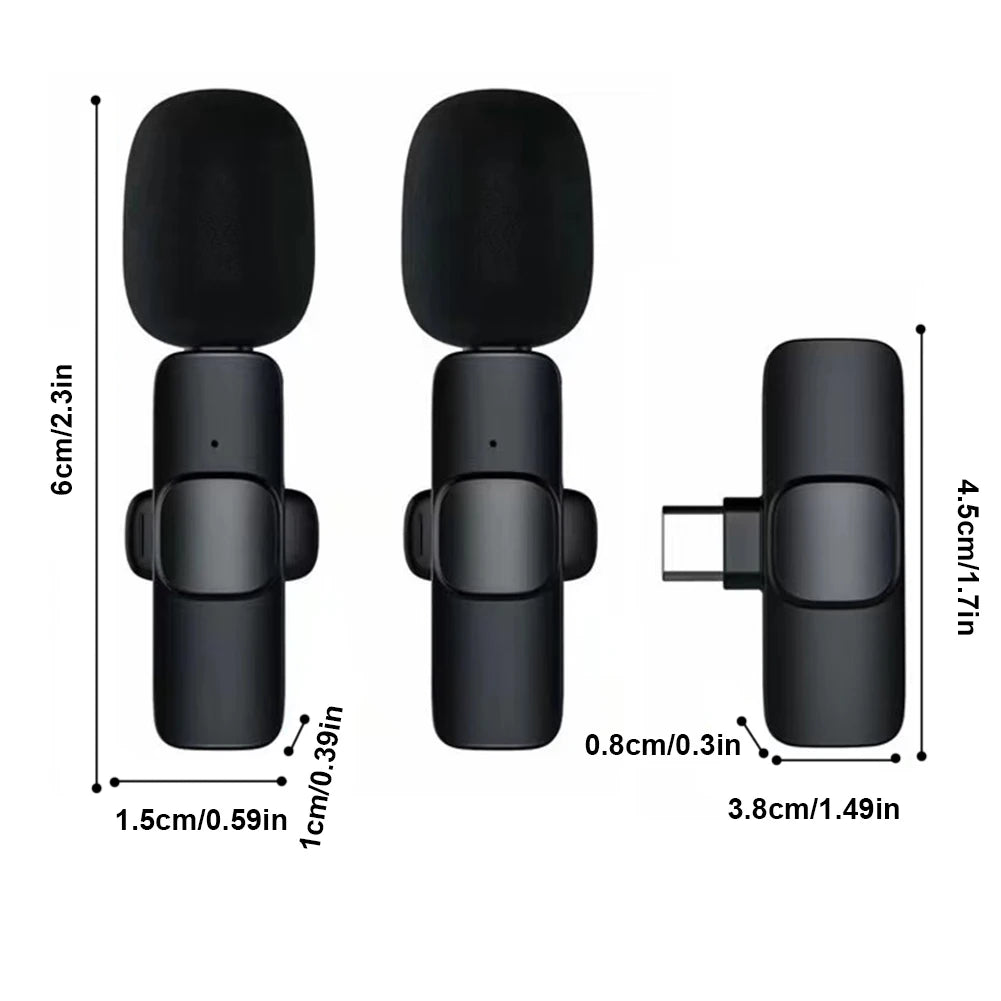 Wireless Microphone for iPhone PC Tablet Camera