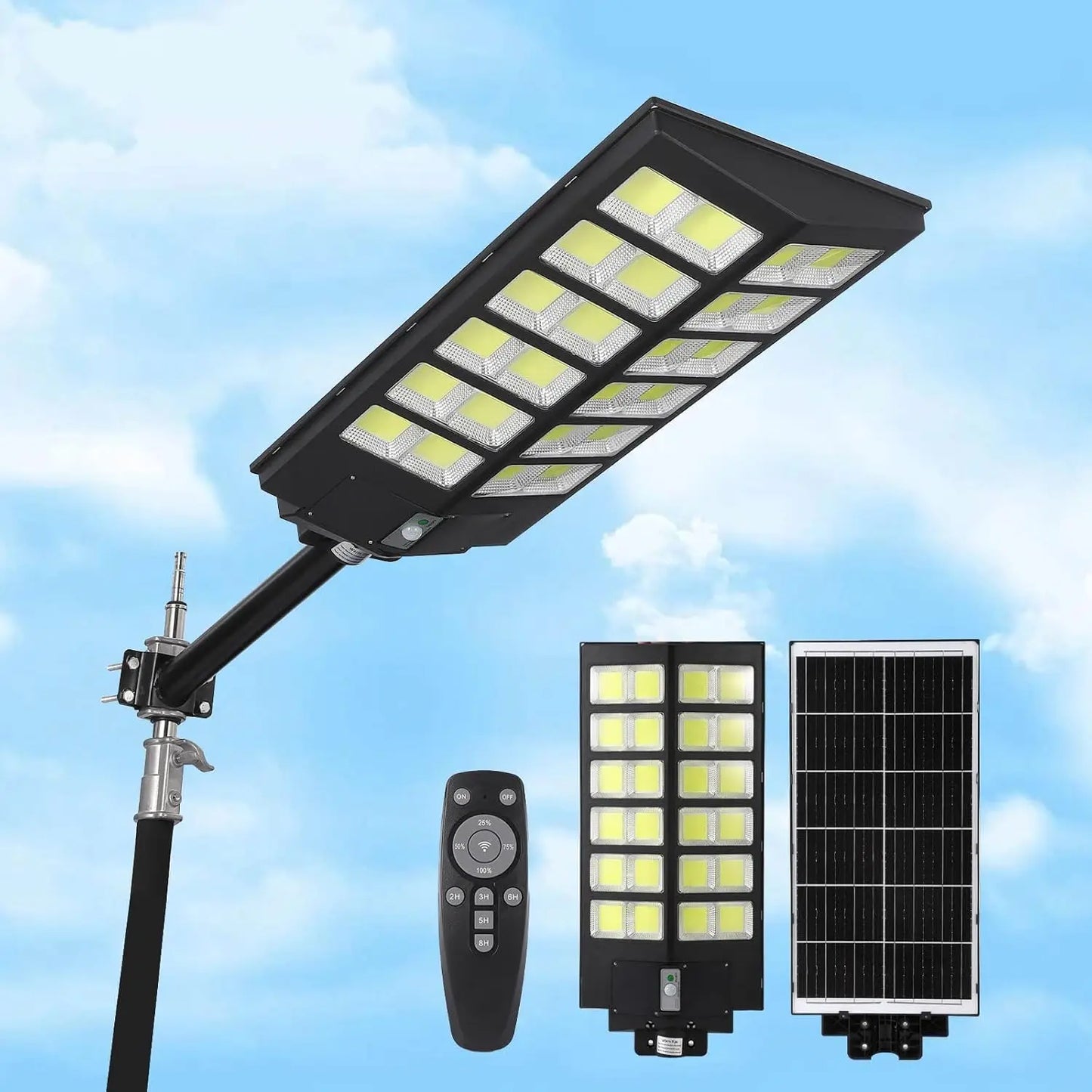 5000W Solar Street Light Outdoor, Flood Light w Motion Sensor
