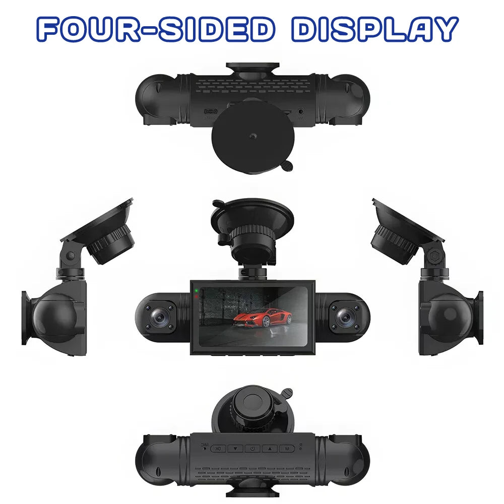 3.0″ IPS 360° Dash Camera HD 1080P 24h Park Monitor GPS Navigation