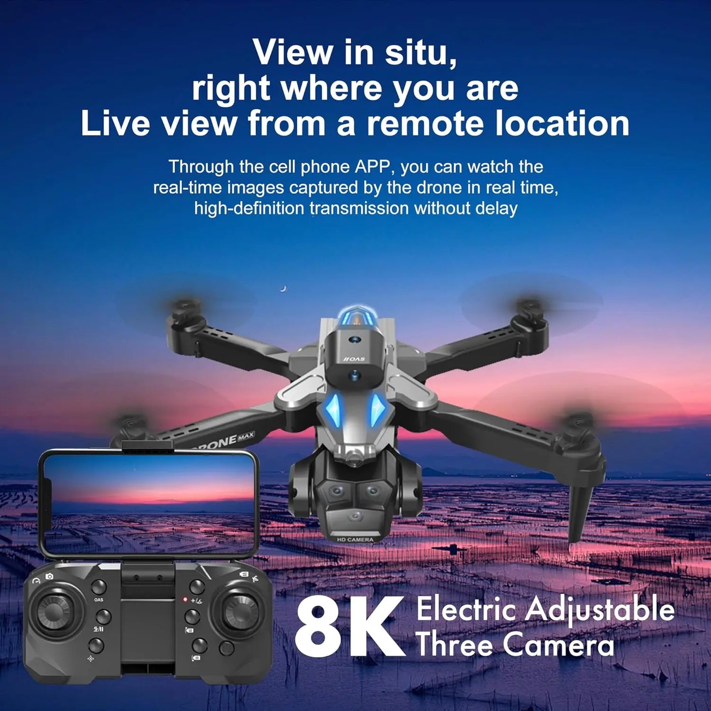 Foldable Camera Drone for Beginners & Adult