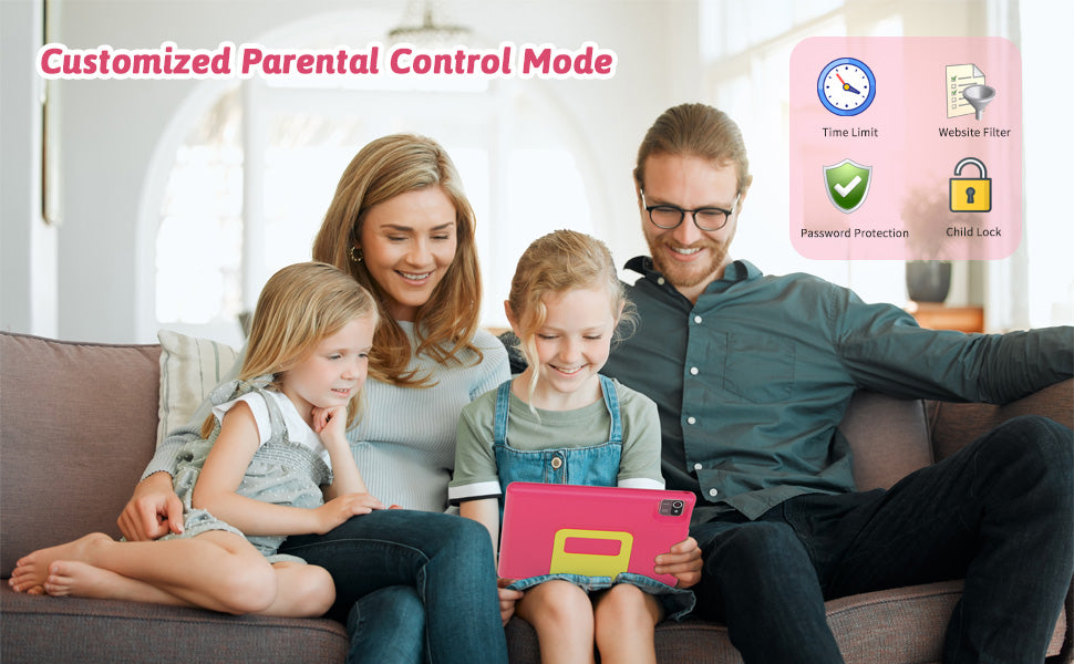10-inch Kids Tablet Android 13 Kid Tablet, , Pre Installed, Parental Control
