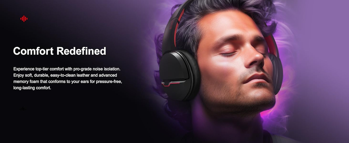 Gaming Headphones for PC, Meeting, Music, PS4 Wireless Gaming Headset