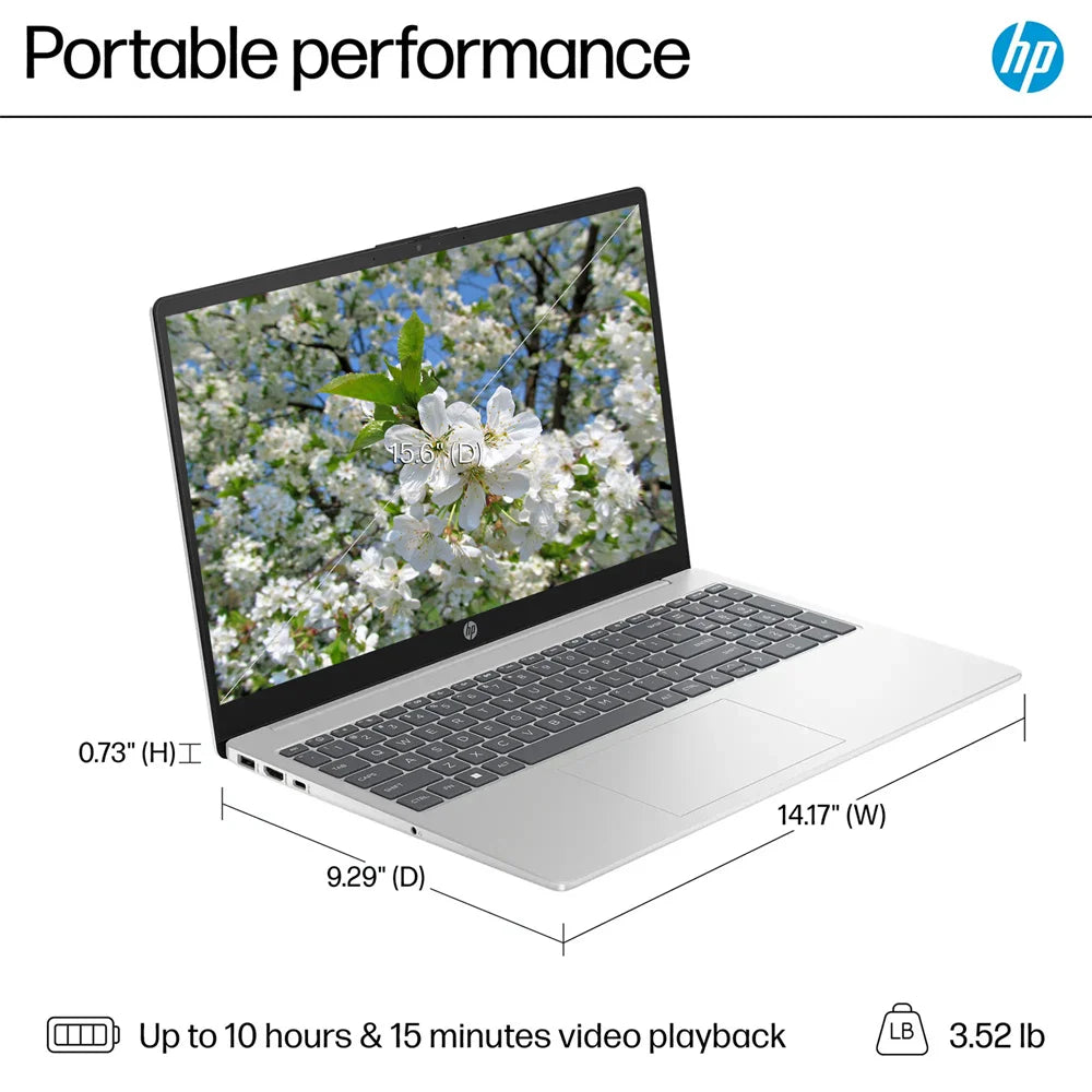 HP 2024 Business Laptop, 15.6" Touchscreen Laptop, Intel Core i3-1215U, Up To 64GB RAM Up to 2TB SSD, Intel UHD Graphics, Silver