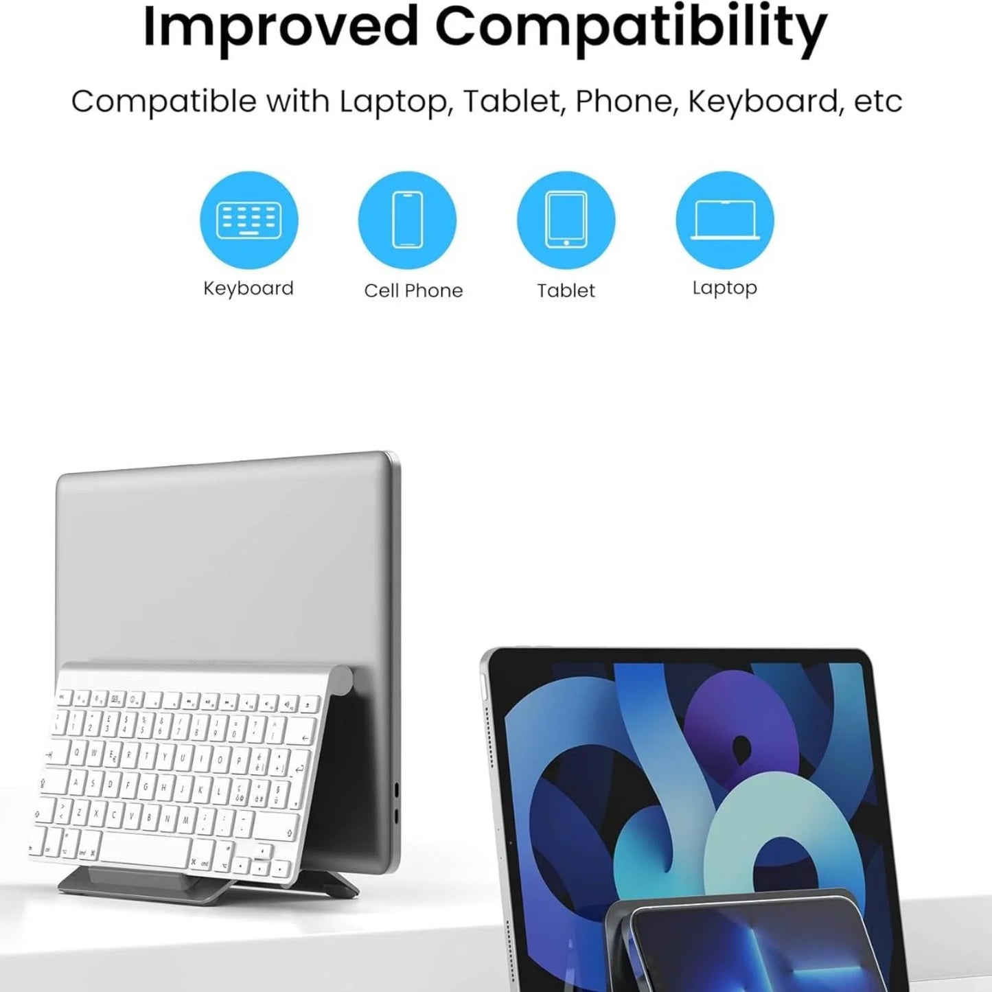 Vertical Stand for Laptop Tablet Phone Keyboard