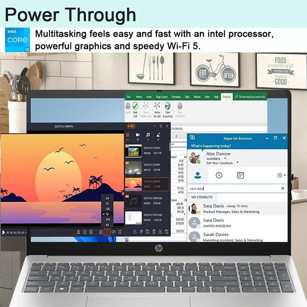 HP 2024 Business Laptop, 15.6" Touchscreen Laptop, Intel Core i3-1215U, Up To 64GB RAM Up to 2TB SSD, Intel UHD Graphics, Silver