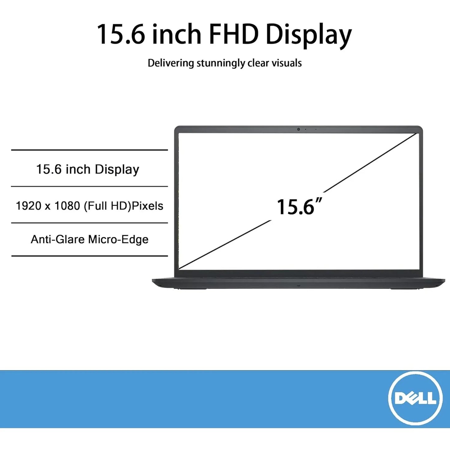 Dell Inspiron 15.6" Business Laptop, Intel Core, Windows 11