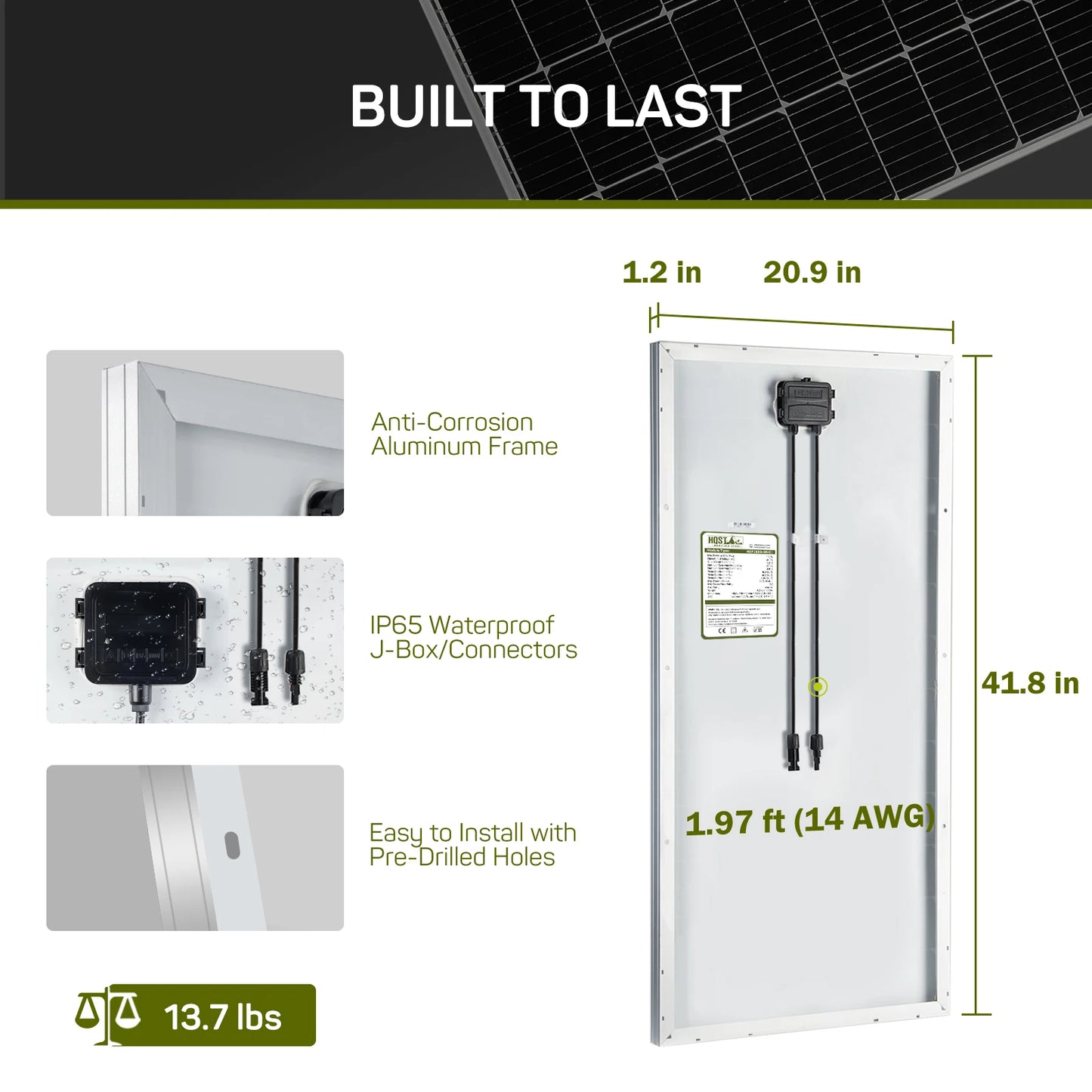 100 Watt 12 Volt 9BB Cell RV Solar Panel Kit w/ 30 Amp