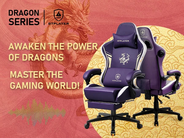Gaming Chair with Bluetooth Speakers, Footrest & Ergonomic Design