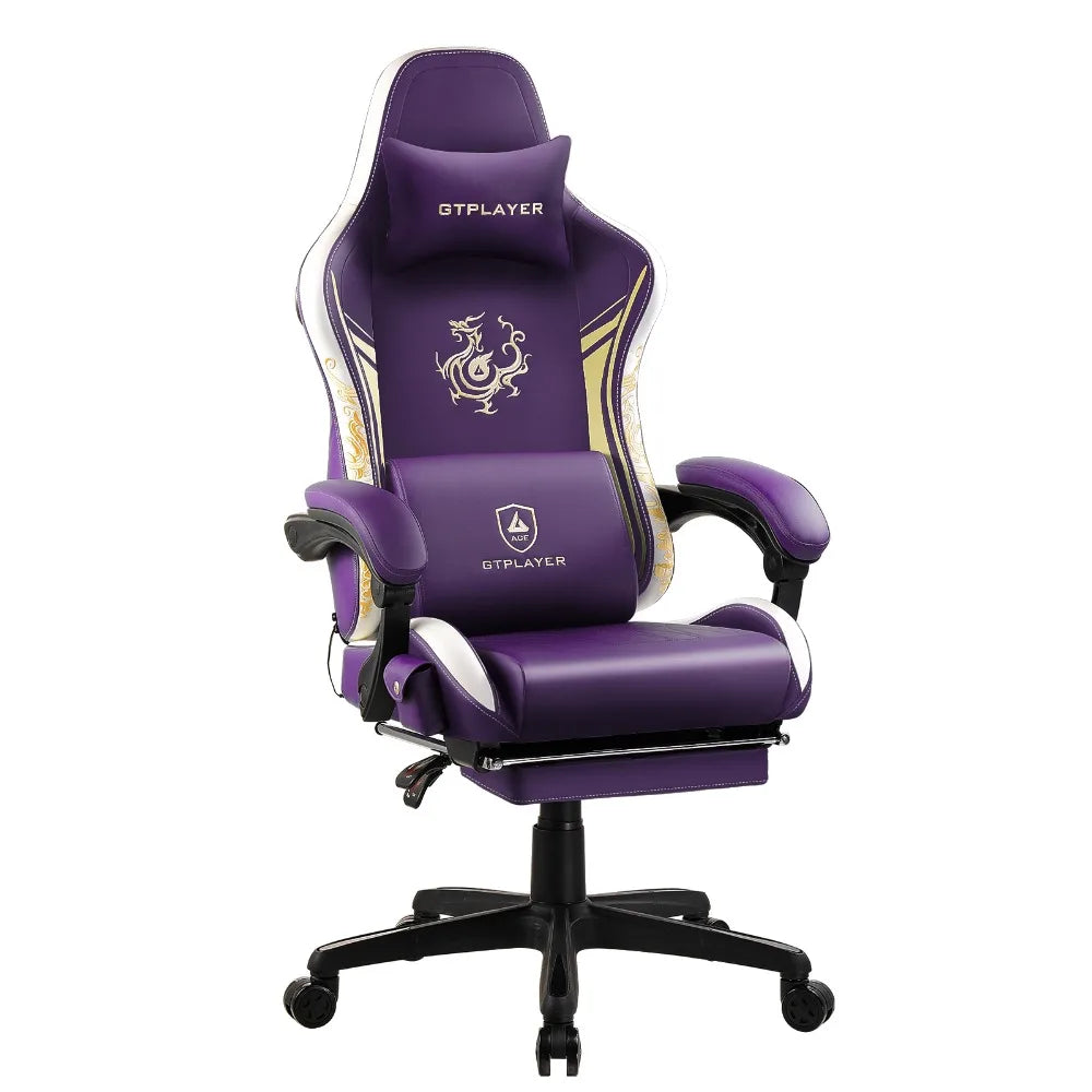 Gaming Chair with Bluetooth Speakers, Footrest & Ergonomic Design