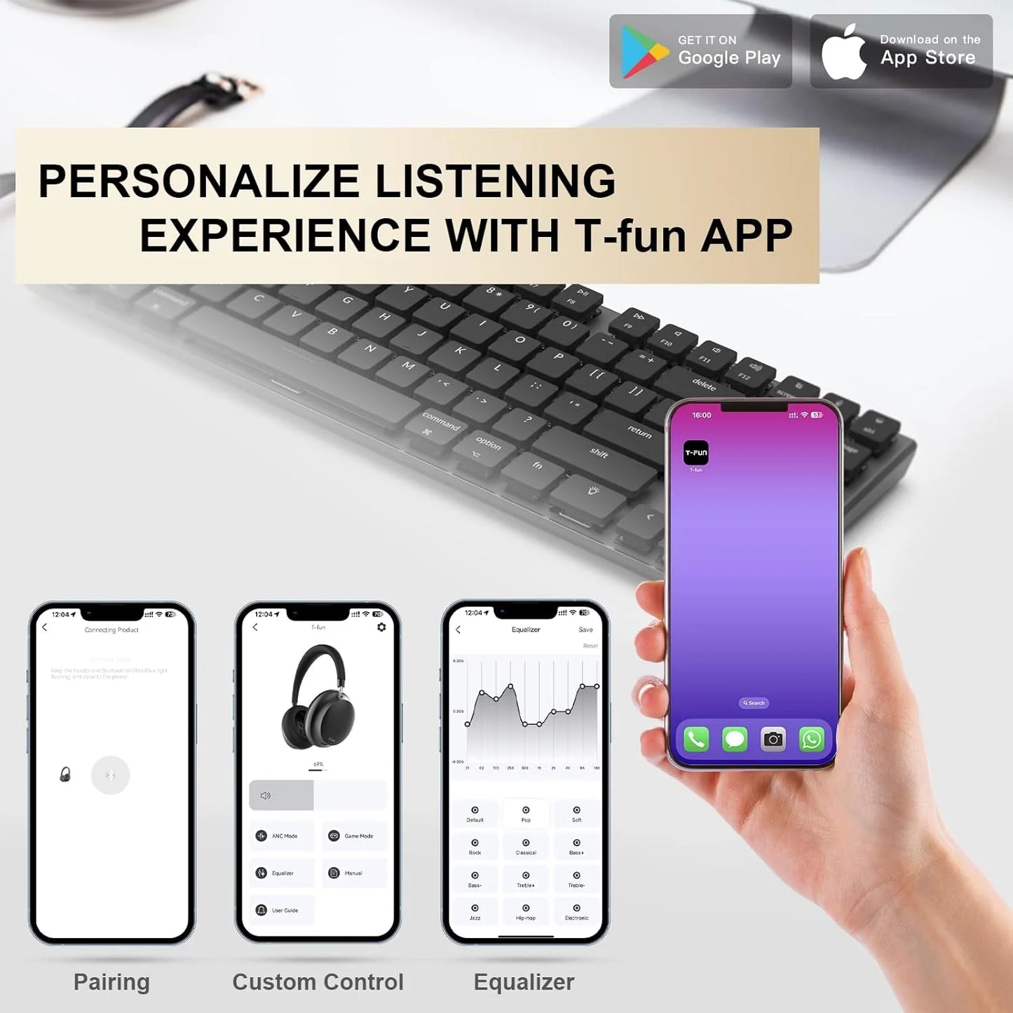 Comfortable Wireless Over Ear Bluetooth Headphones