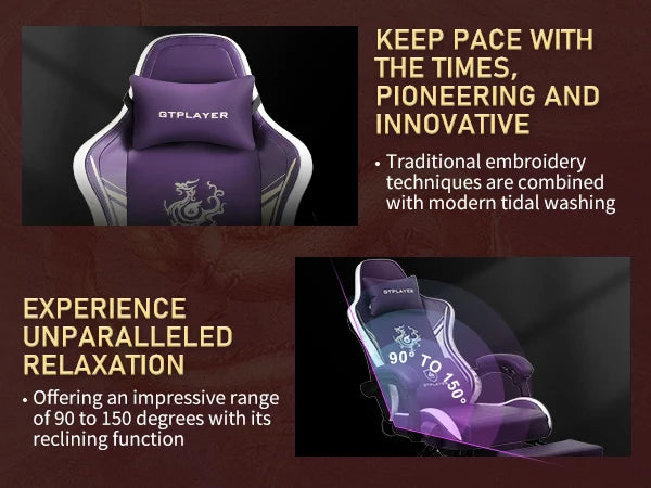 Gaming Chair with Bluetooth Speakers, Footrest & Ergonomic Design