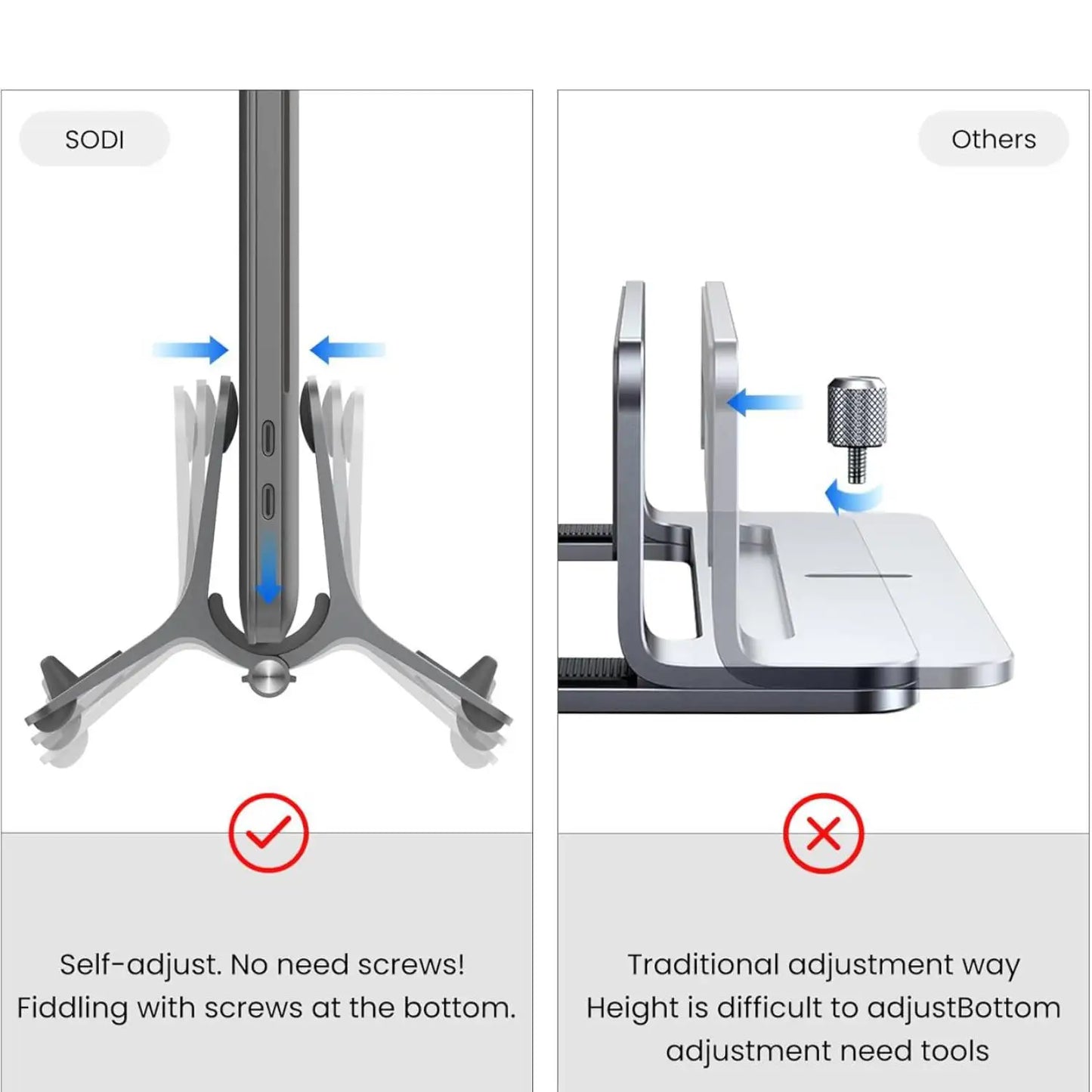 Vertical Stand for Laptop Tablet Phone Keyboard