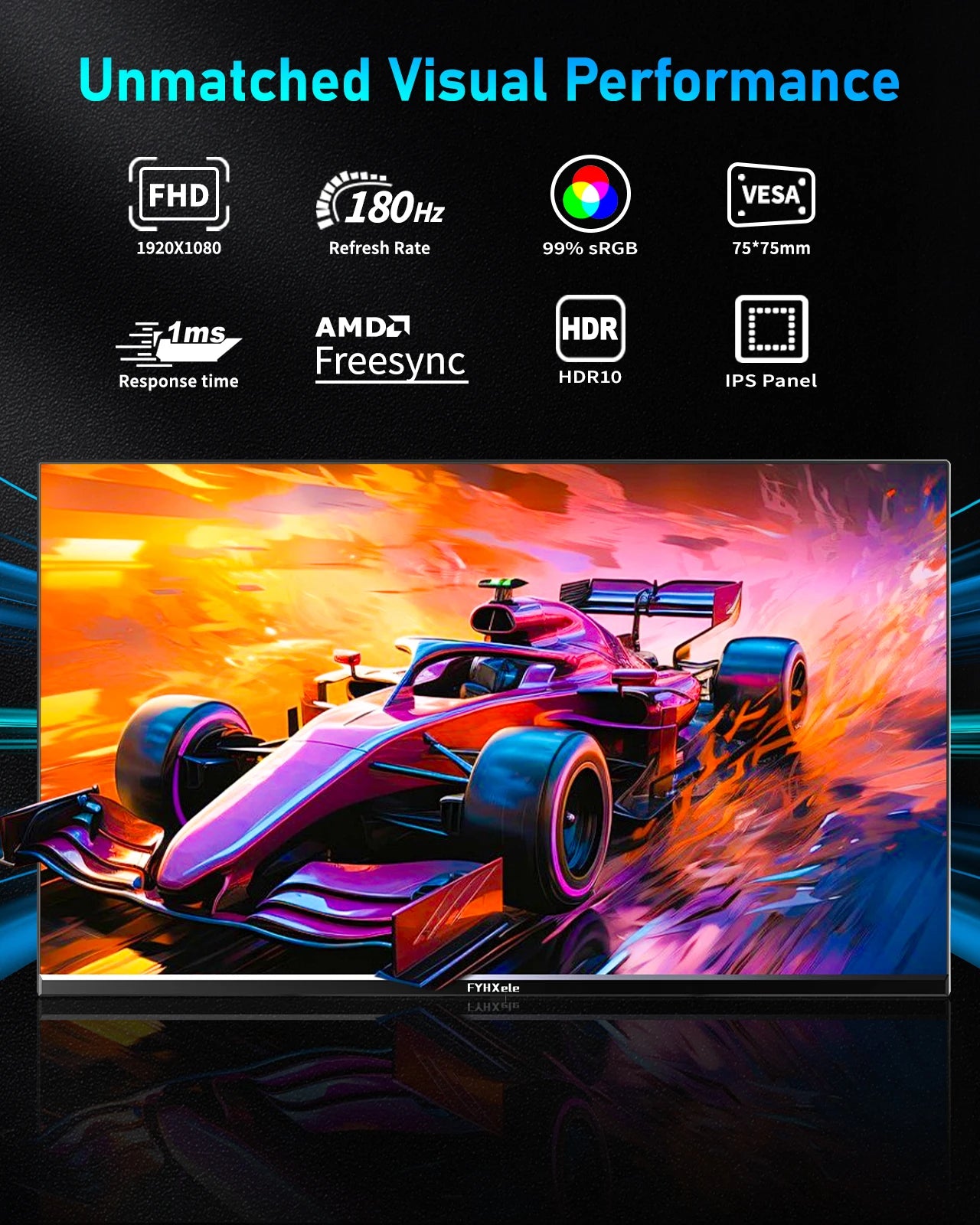 24Inch 180Hz Gaming Monitor 1K FHD Computer Display, Eye Care Screen