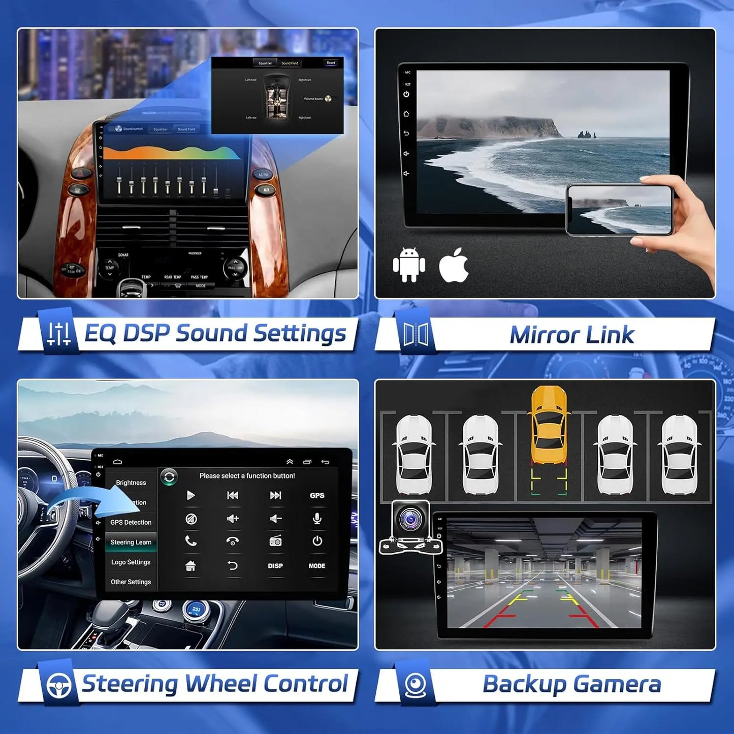 9 Inch Wireless Car Radio for Toyota Sienna 2004-2010 CarPlay Touchscreen