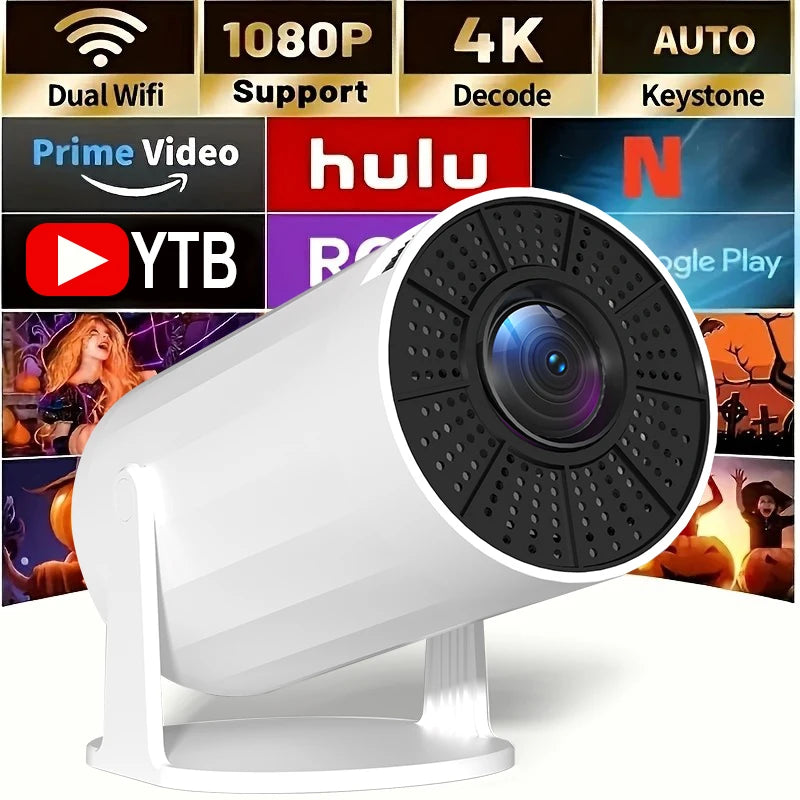 2025 New 4K Smart Android Projector - 180 °   Rotating Stand