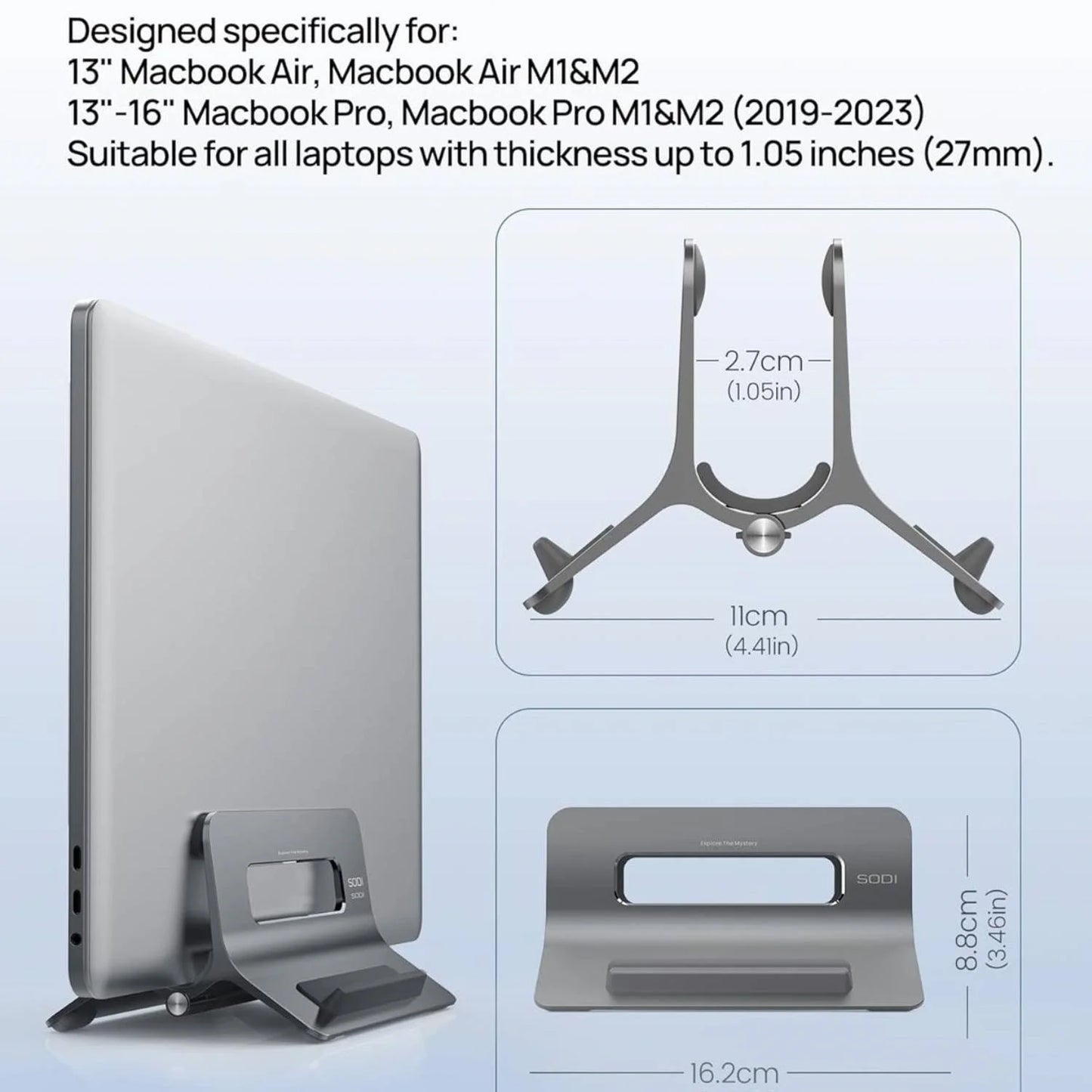 Vertical Stand for Laptop Tablet Phone Keyboard