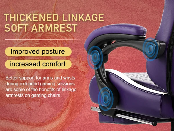 Gaming Chair with Bluetooth Speakers, Footrest & Ergonomic Design